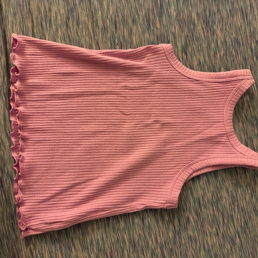 Cat & Jack Pink Ribbed Sleeveless Tank Top